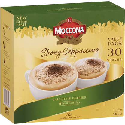 Moccona Coffee Sachets Strong Cappuccino 30 Pack, 1pc