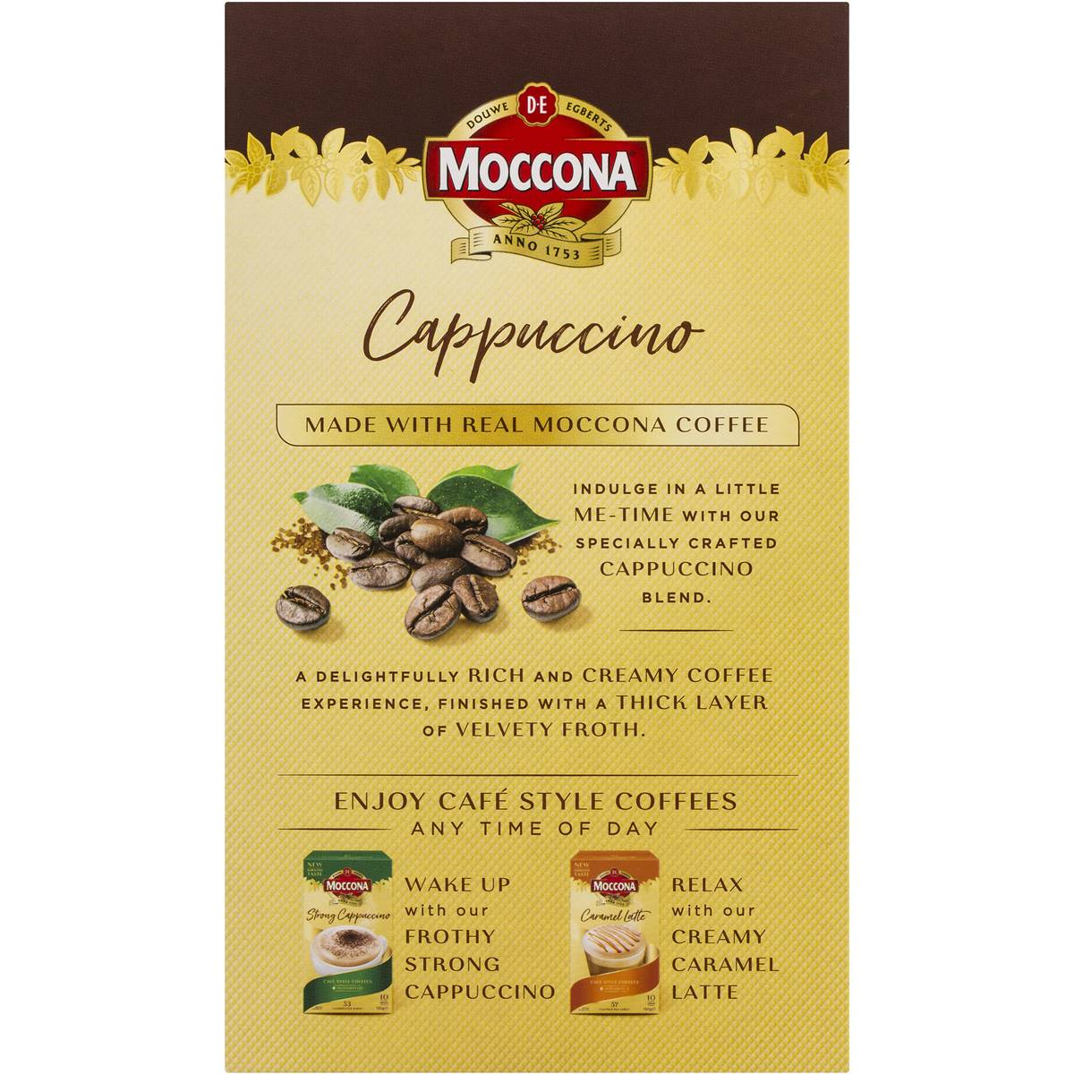 Moccona Coffee Sachets Cappuccino 10 Pack, 1pc
