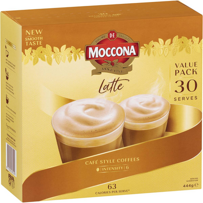 Moccona Coffee Sachets Latte 30 Pack, 1pc