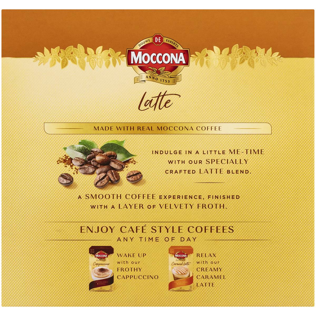 Moccona Coffee Sachets Latte 30 Pack, 1pc