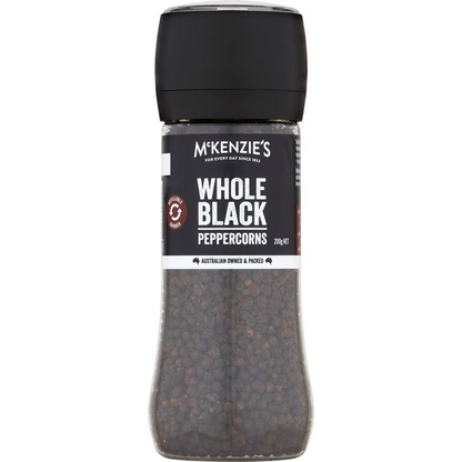 Mckenzie's Whole Black Peppercorns Grinder 200g
