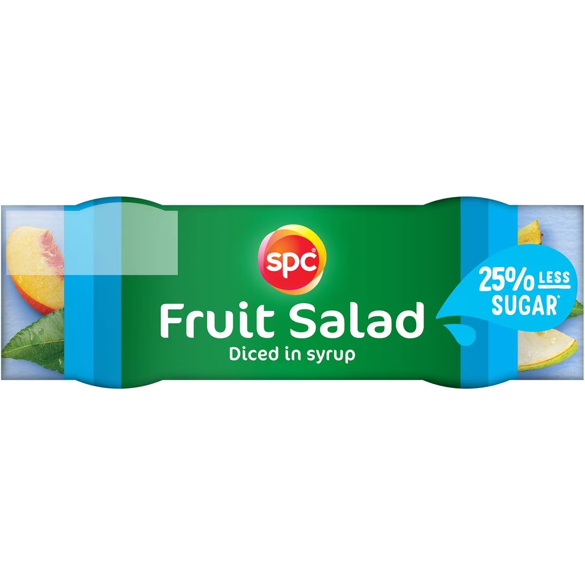 Spc Less Sugar Diced Fruit Salad In Juice Fruit Cups 4 X 120g