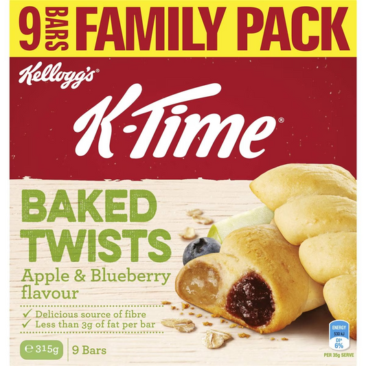 Kellogg's K-time Baked Twists Apple & Blueberry Flavoured Snack Bars 9