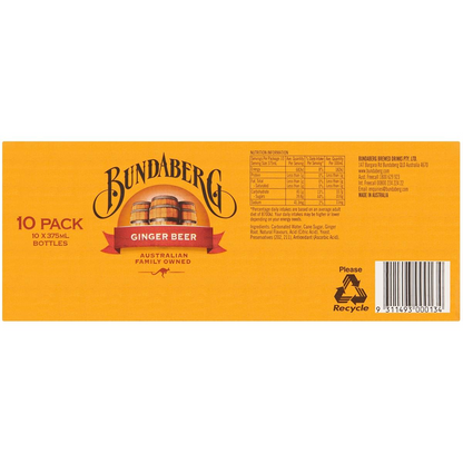 Bundaberg Ginger Beer 375ml X10 Pack