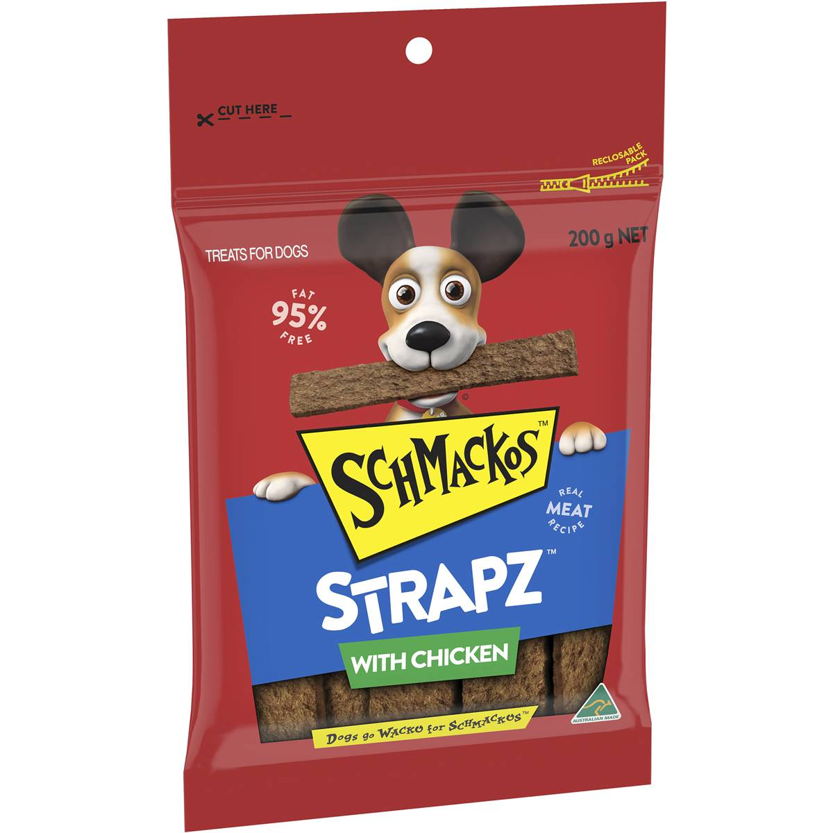 Schmackos Strapz Chicken Dog Treats 200g