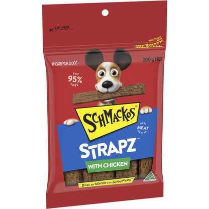 Schmackos Strapz Chicken Dog Treats 200g