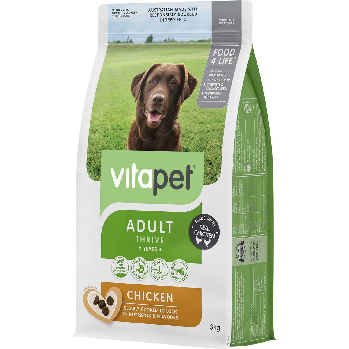 Vitapet Adult Thrive Dry Dog Food Chicken 3kg