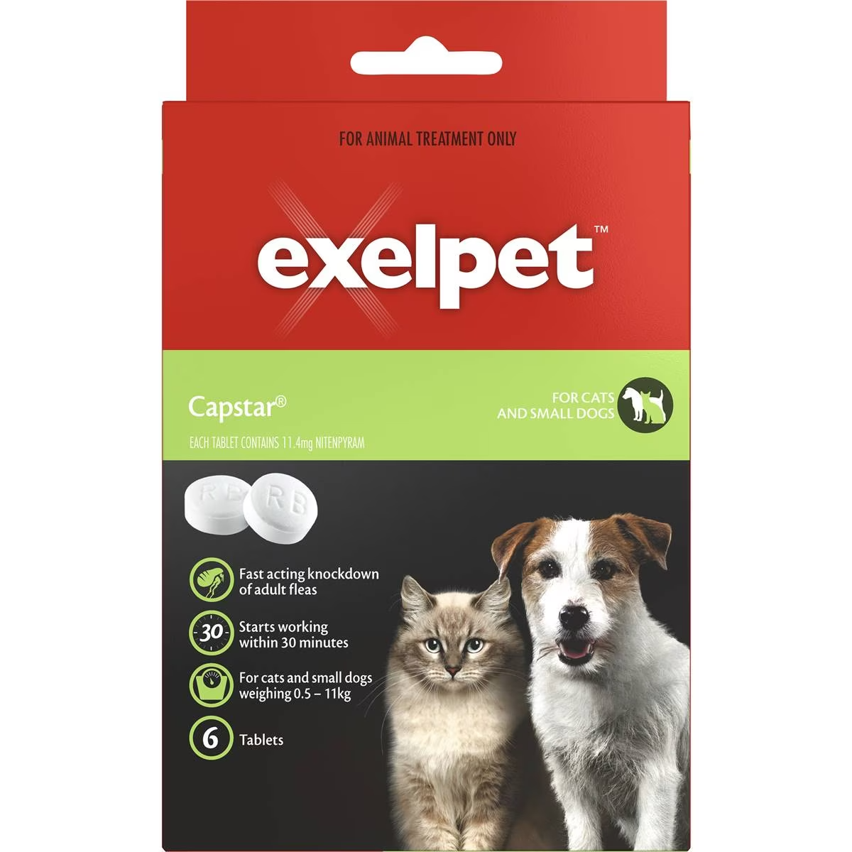 Exelpet Capstar Flea Treatment For Cat / Small Dog 6 pack