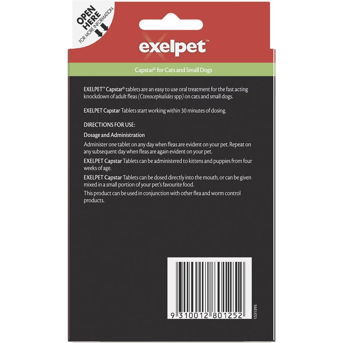 Exelpet Capstar Flea Treatment For Cat / Small Dog 6 pack