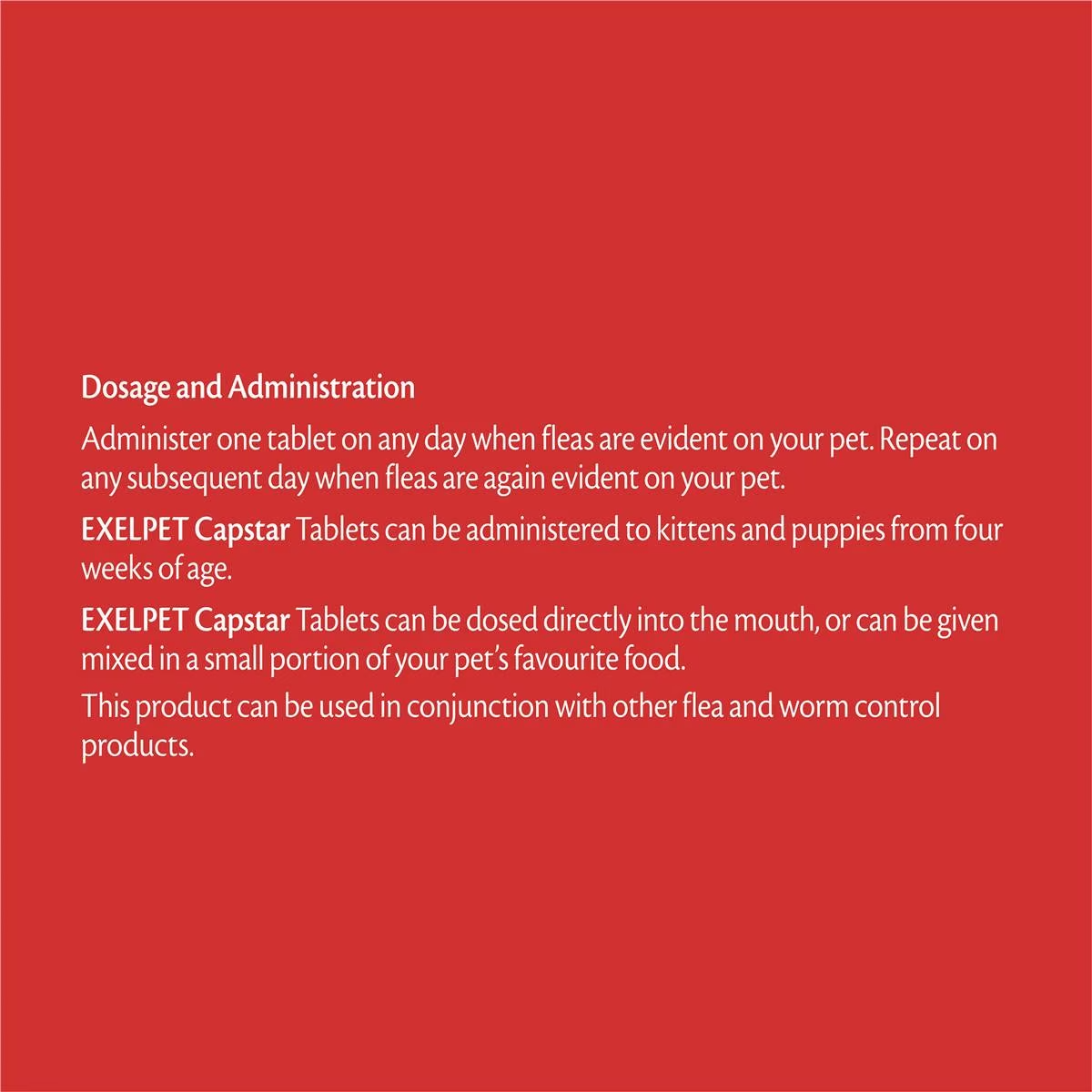 Exelpet Capstar Flea Treatment For Cat / Small Dog 6 pack