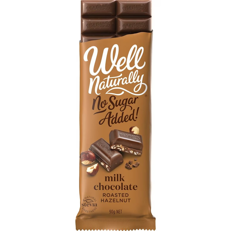 Well Naturally No Sugar Added Chocolate Hazelnut 90g