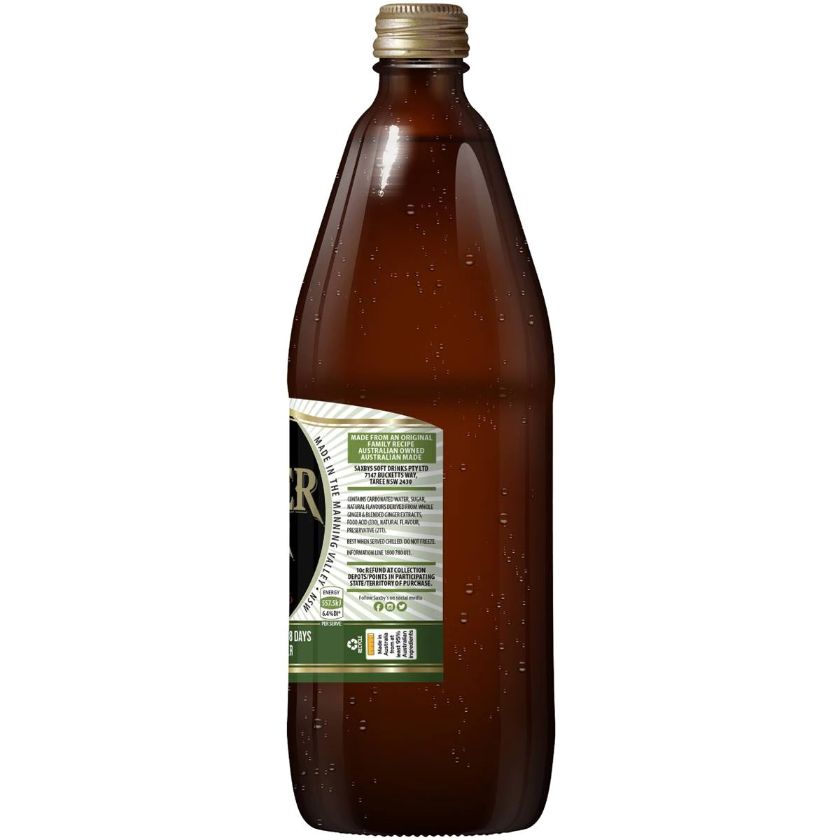 Saxbys Ginger Beer 750mL