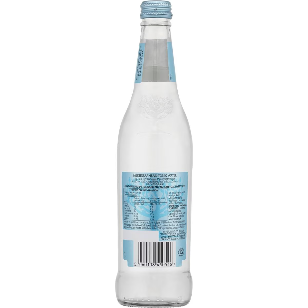 Fever-tree Mediterranean Tonic Water Bottles 500ml