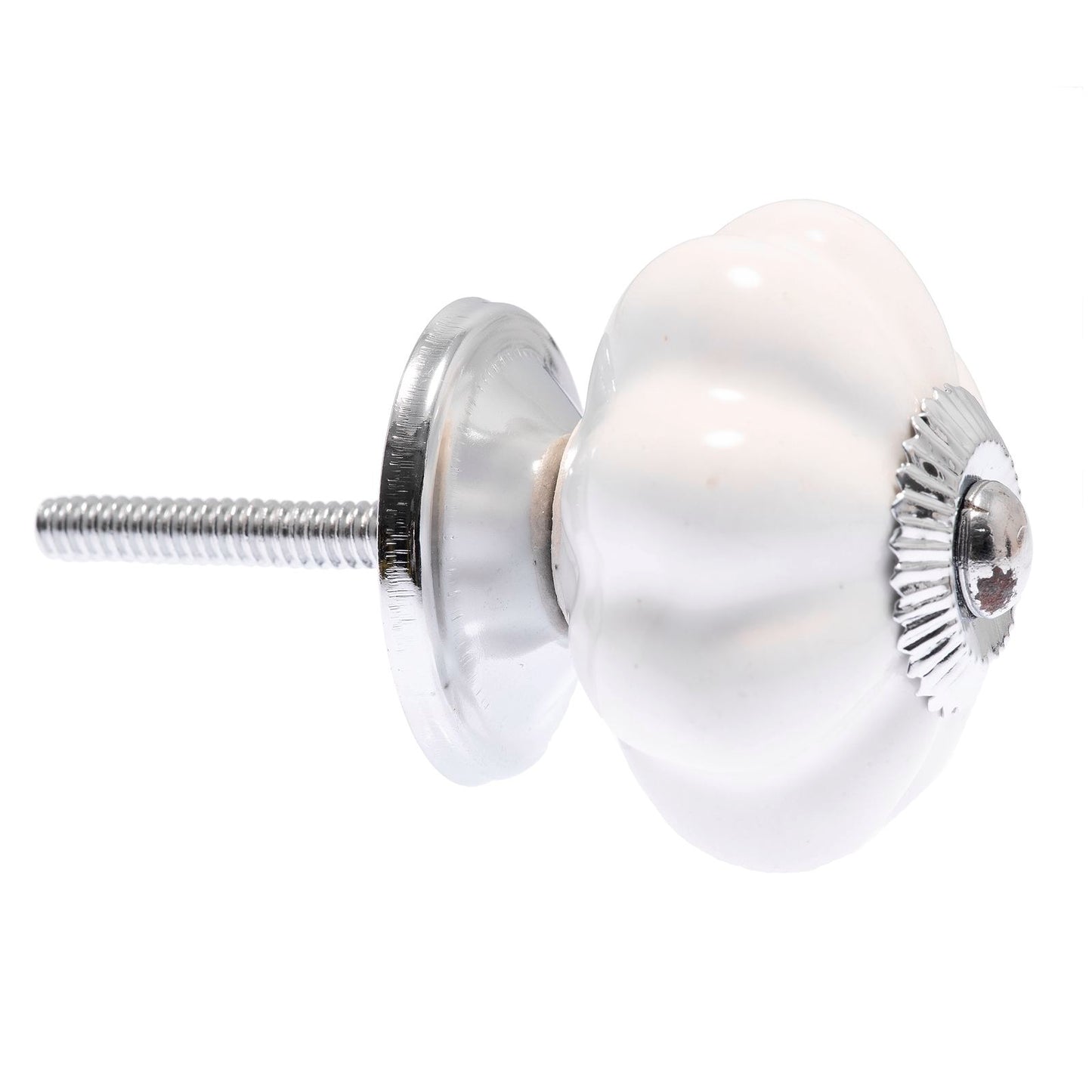 Lane 43mm White Ceramic Flower Knob