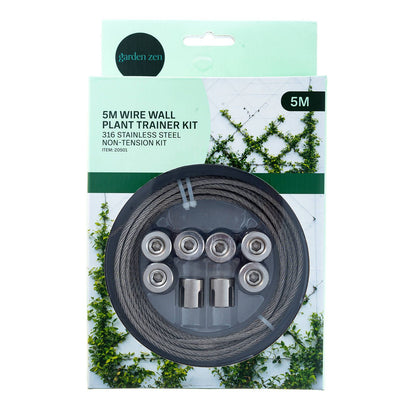 Garden Zen 5m Wire Wall Plant Trainer Kit 316 Stainless Steel Non-Tension