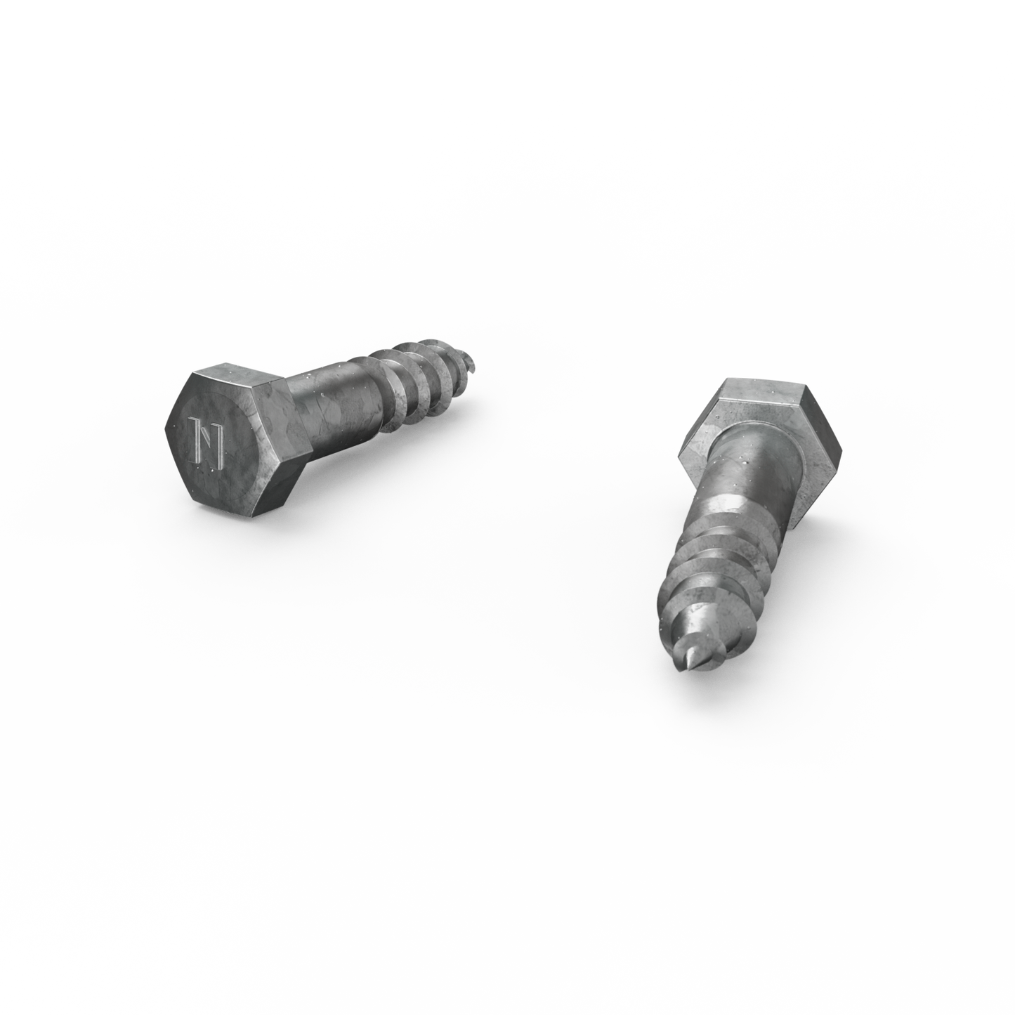 Zenith Hex Head Coach Screws - M12 x 50mm - Hot Dip Galvanised - 12 Pack