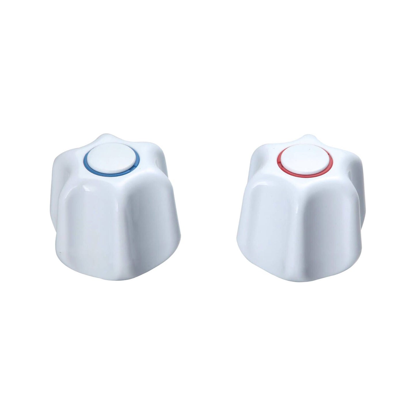 Shaw Mason White PVC Star Style Handles - 160 x 60mm - Pair