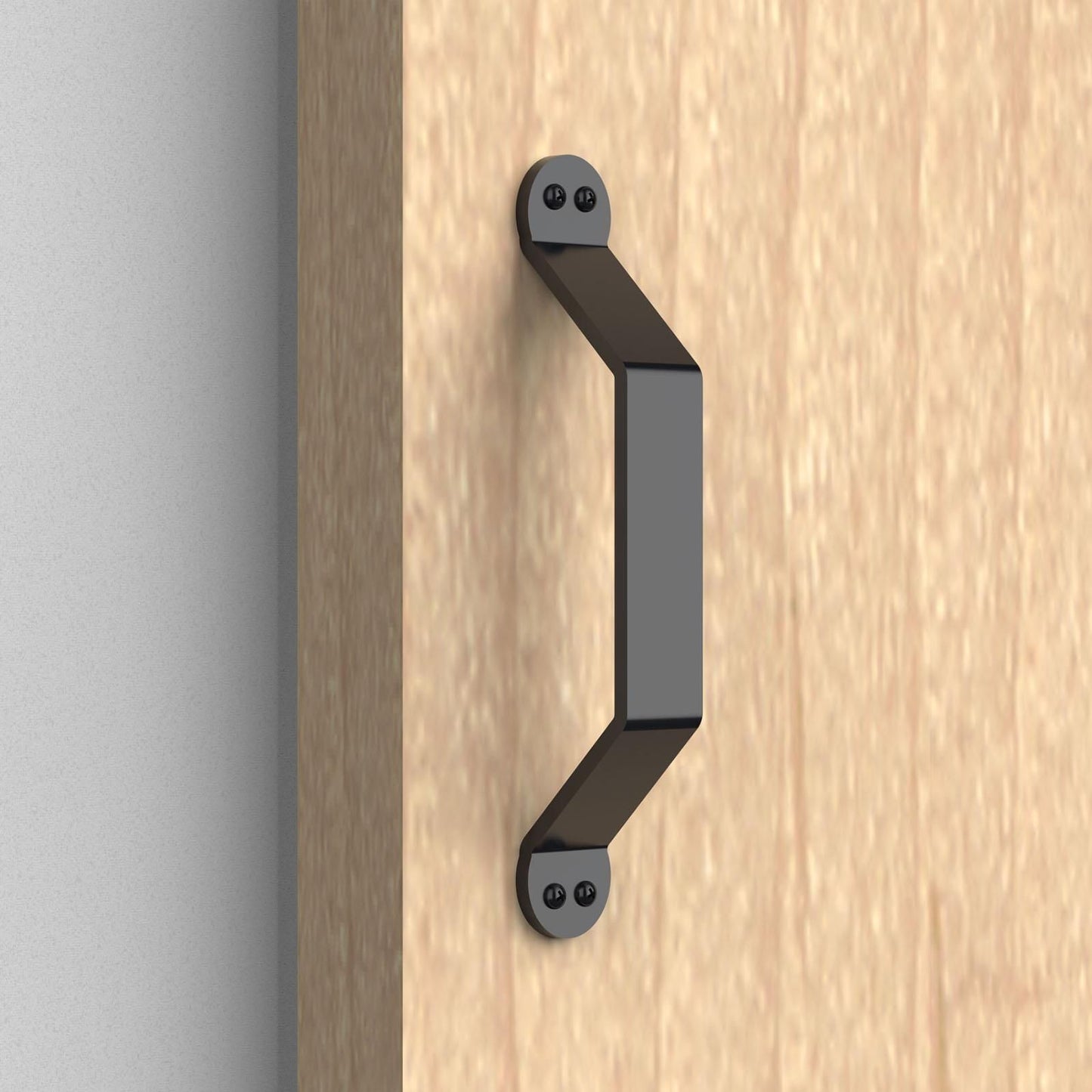 Rolltrak Barn Door Raised Handle - 32mm - Black