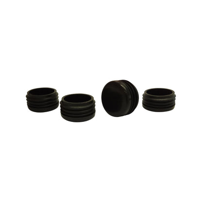 Surface Gard Black Round Plastic Internal Chair Tip - 32mm - 4 Pack