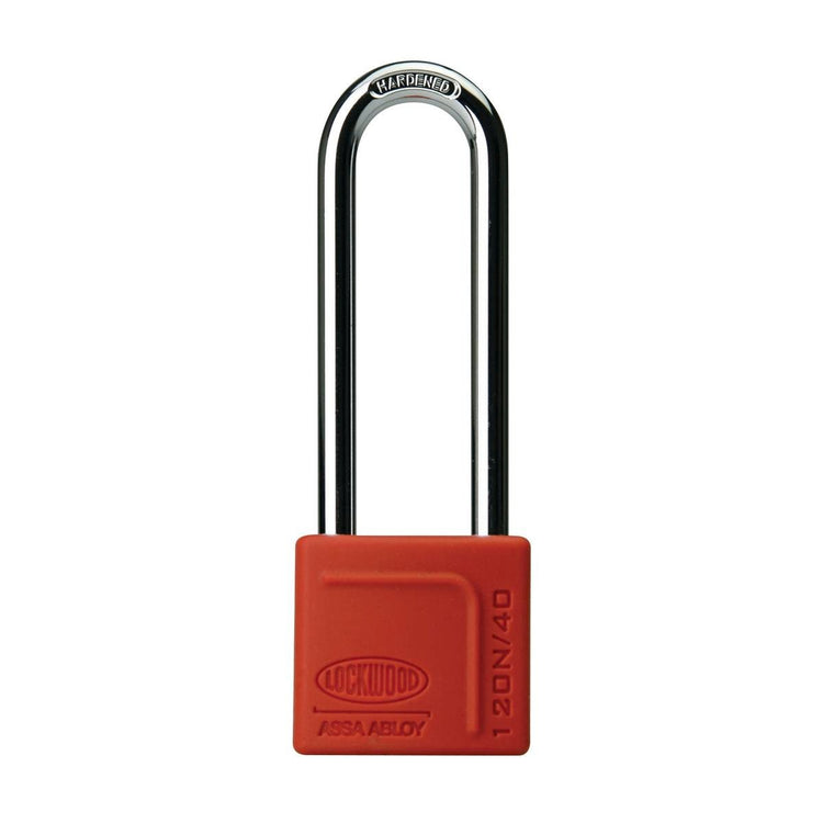 Lockwood 120N Series 40mm Solid Brass Extended Shackle Padlock with Silicone Cover