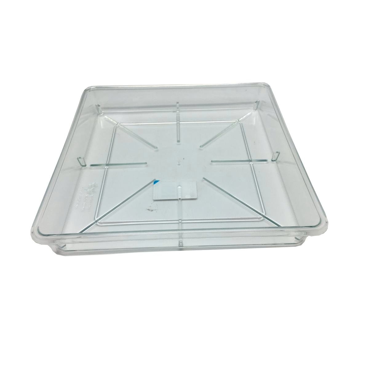 Eden Clear Porto Planter Square Saucer 330mm Polypropylene Lightweight