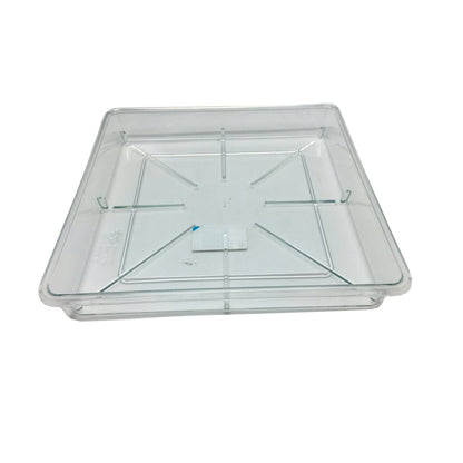 Eden Clear Porto Planter Square Saucer 330mm Polypropylene Lightweight