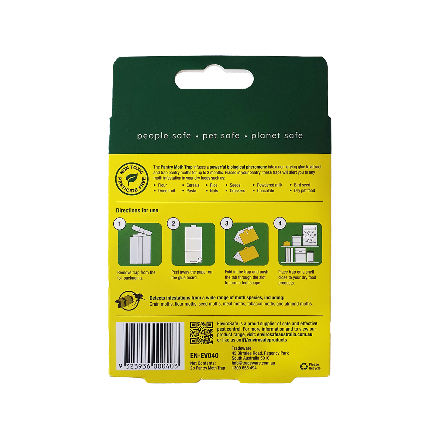 Envirosafe Domestic Pantry Moth Trap - 2 Pack