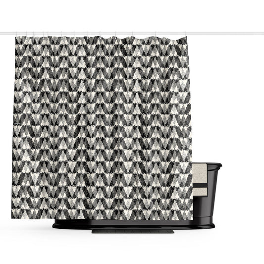 Barelli Shower Curtain Woven Chevron 180 x 180cm