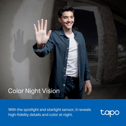 TP-Link Tapo 5MP Smart Battery Video Doorbell - 2K