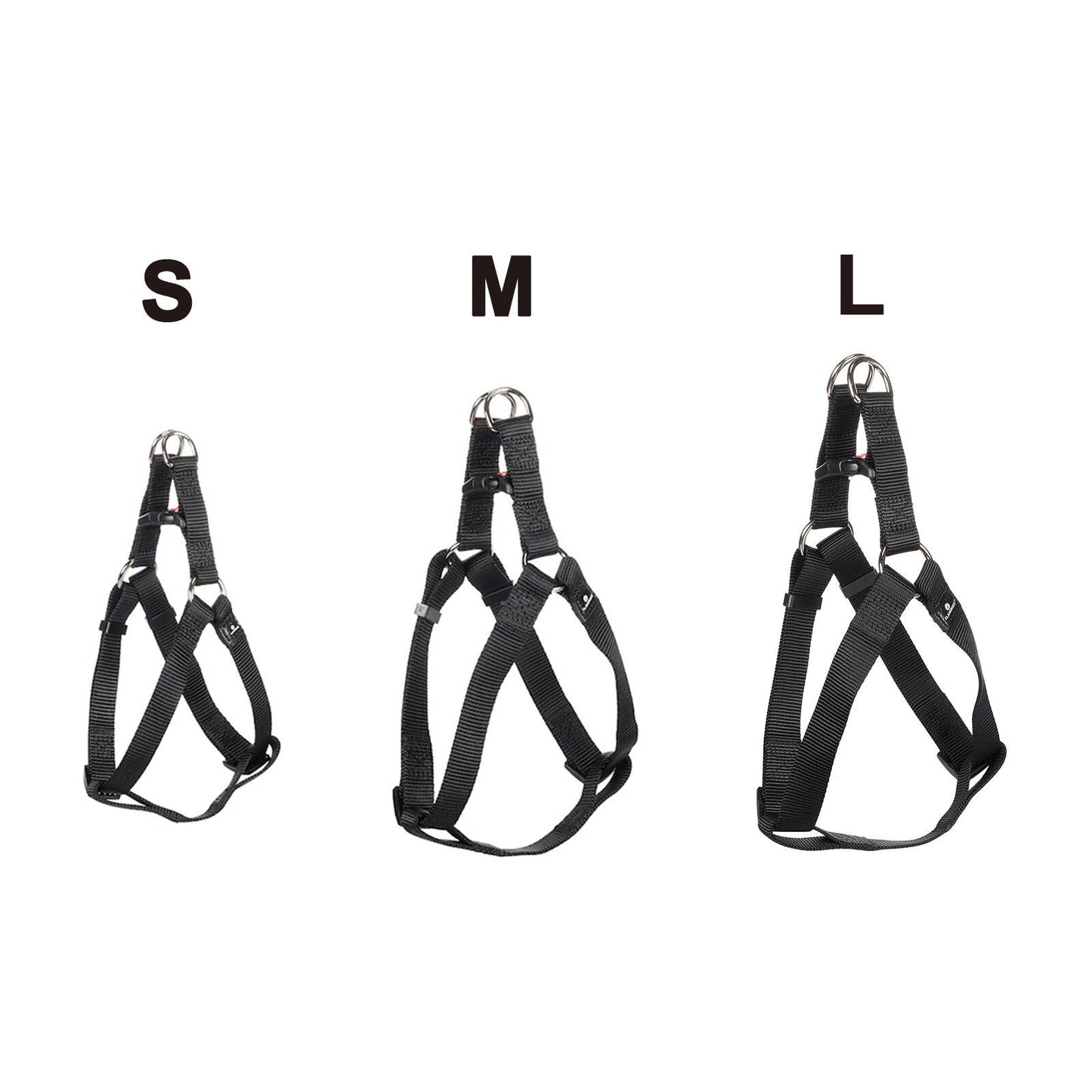 Flamingo Large Ziggi Dog Harness - 40-70cm - Black