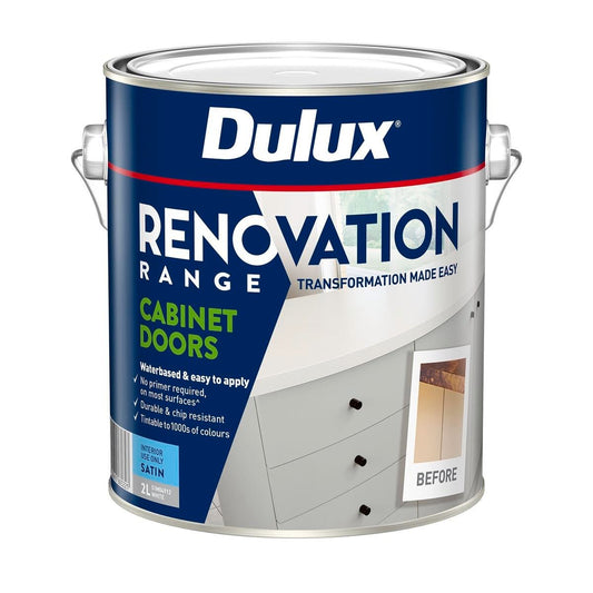 Dulux 2L Deep Satin Renovation Range Cabinet Doors - 139mm x 158mm x 139mm