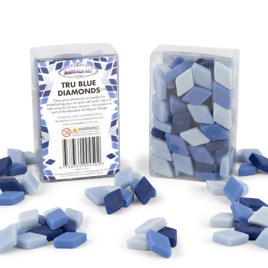 Mandala Art Tru Blue Diamond Mosaic Tiles - 12 x 20mm