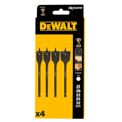 Dewalt Extreme Flatwood Drill Bit Set - 4 Piece - 20-32mm