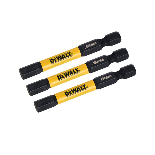 Dewalt Flextorq Screwdriver Bit - 57mm Hex6 - 3 Pack