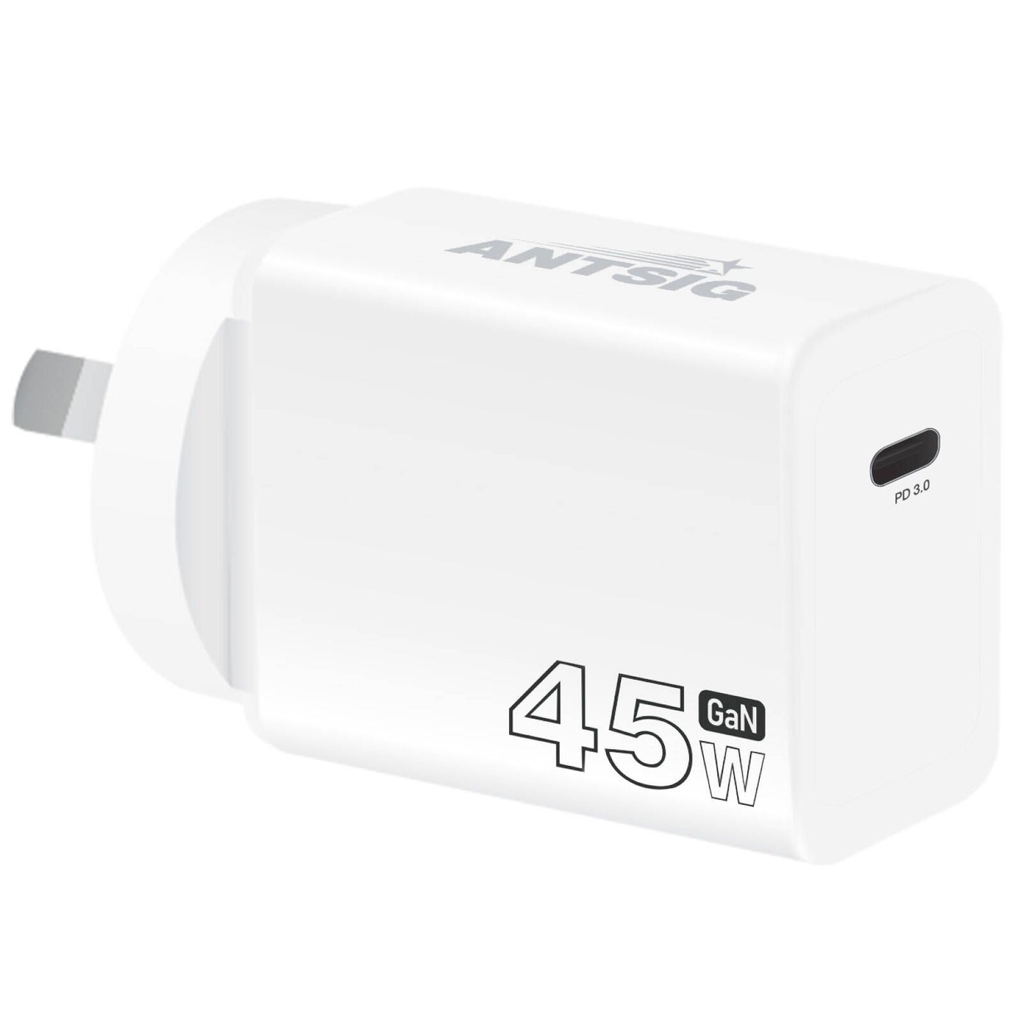 Antsig 45W USB-C GaN Wall Charger - White