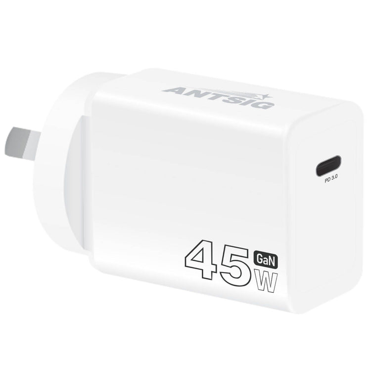 Antsig 45W USB-C GaN Wall Charger White