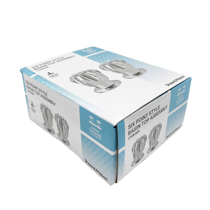Shaw Mason Chrome Basin Top Assembly - 130 x 120mm - Pair