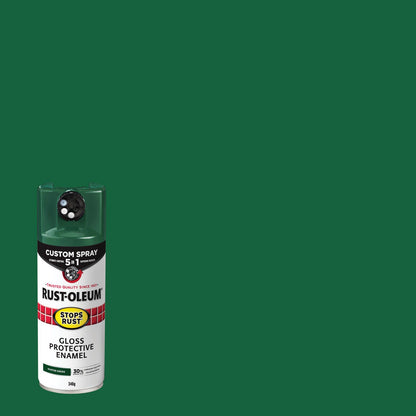 Rust Oleum Custom Spray - 5 in 1 - Gloss Dark Hunter Green - 340g