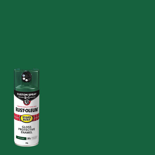 Rust Oleum Stops Rust Protective Enamel Custom Spray Paint 5-in-1 Gloss Dark Hunter Green 340g