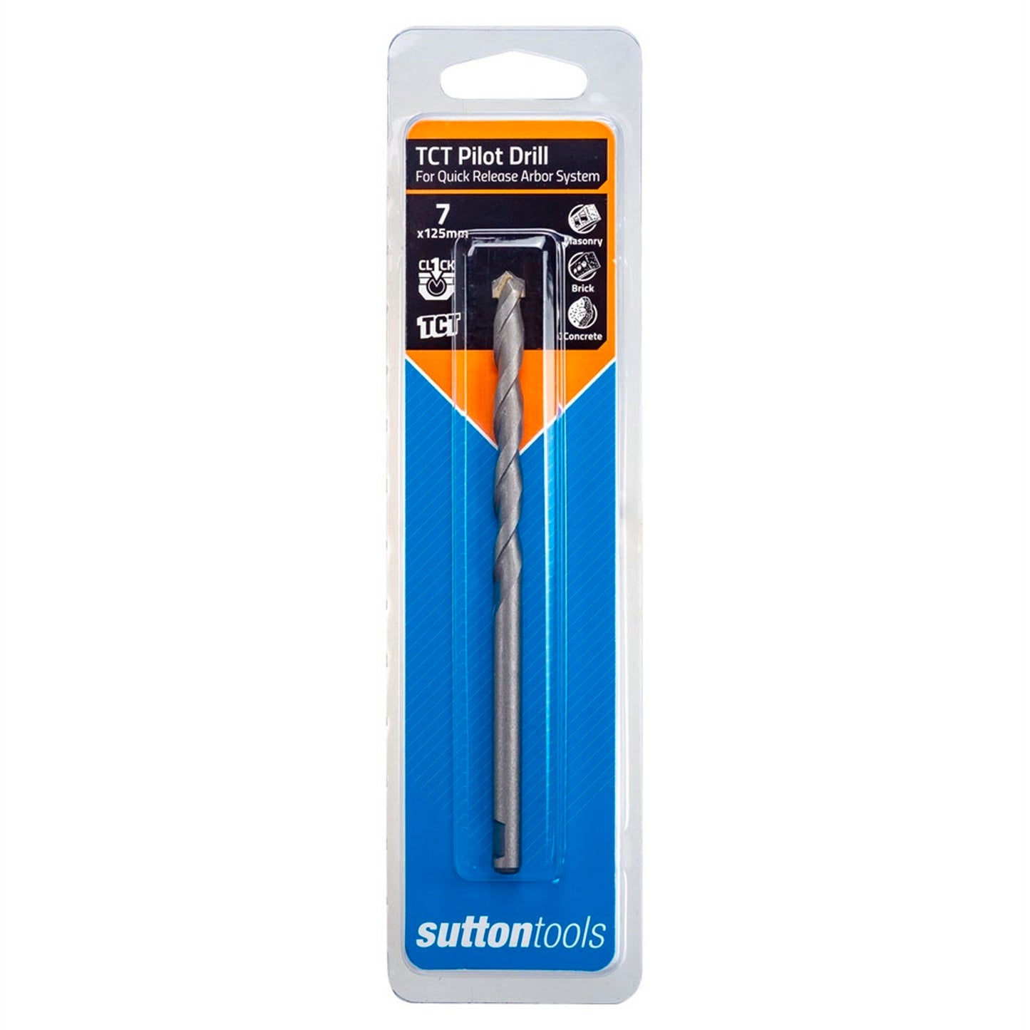 Sutton Tools Quick Release Holesaw TCT Pilot Drill - 7 x 125mm