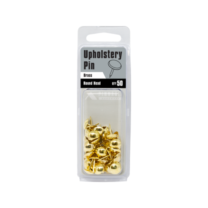 Pinnacle Upholstery Nails - Brass - 50 Pack