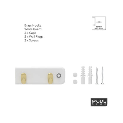 Mode Key Rack - 7 Hooks - 385 x 40 x 32mm