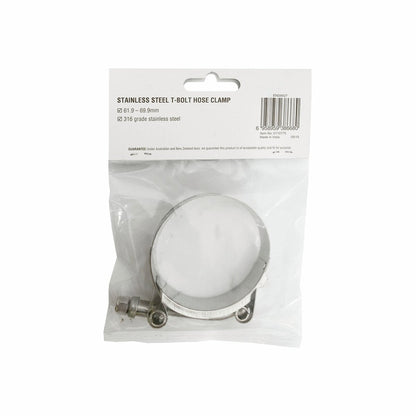 Enduraseal Stainless Steel T Bolt Hose Clamp 62-70mm - Heavy-Duty