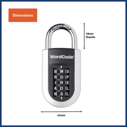 Wordcode Vertilock 5 Dial Stacker Combination Padlock - 43 x 92mm