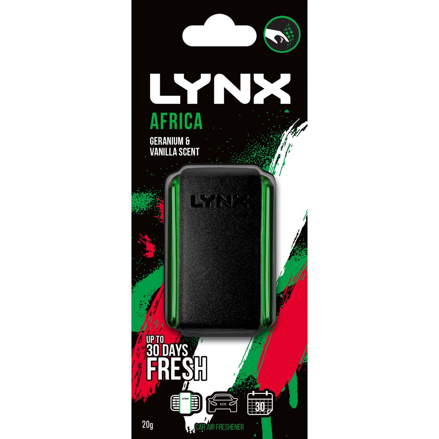 Lynx Africa Vent Clip - Car Air Freshener - 1 Pack