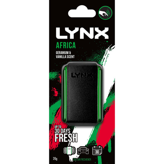 Lynx Africa Vent Clip - Car Air Freshener - 1 Pack