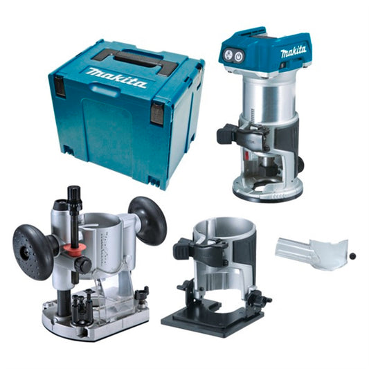 Makita Brushless Laminate Trimmer Kit - 18V - Skin Only - DRT50ZJX2