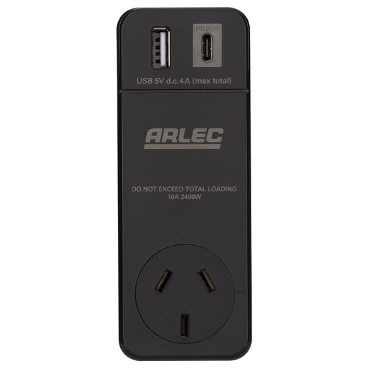 Arlec Power Adaptor PD20W USB - Black