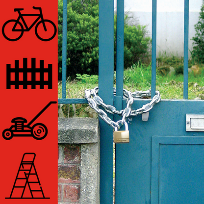 Master Lock Security Chain 8mm x 1m Steel Vinyl Protection