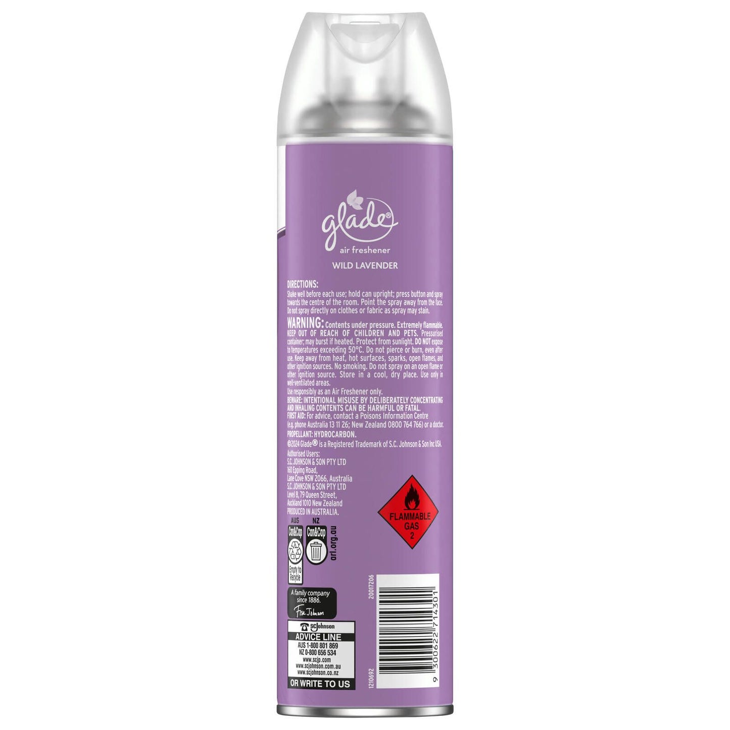 Glade Aerosol Air Freshener - Lavender - 400g